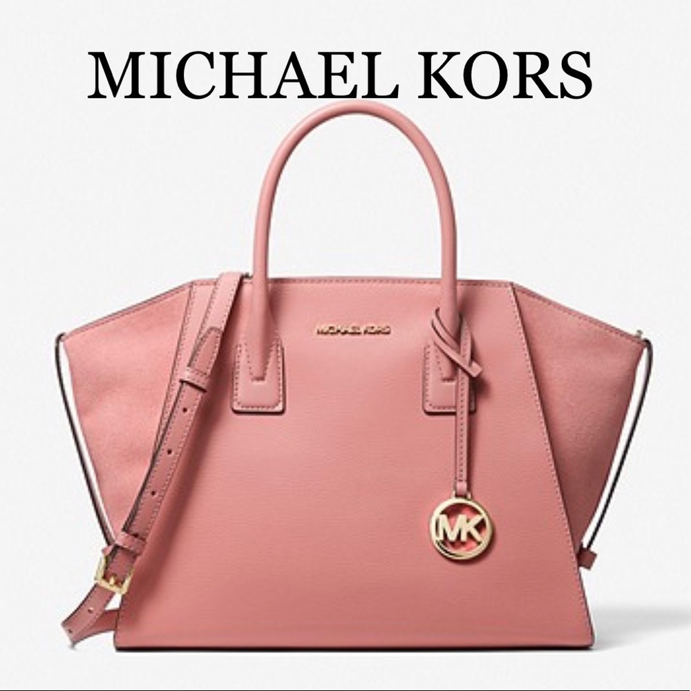 MICHAEL KORS Avril Large Leather Top-Zip Satchel